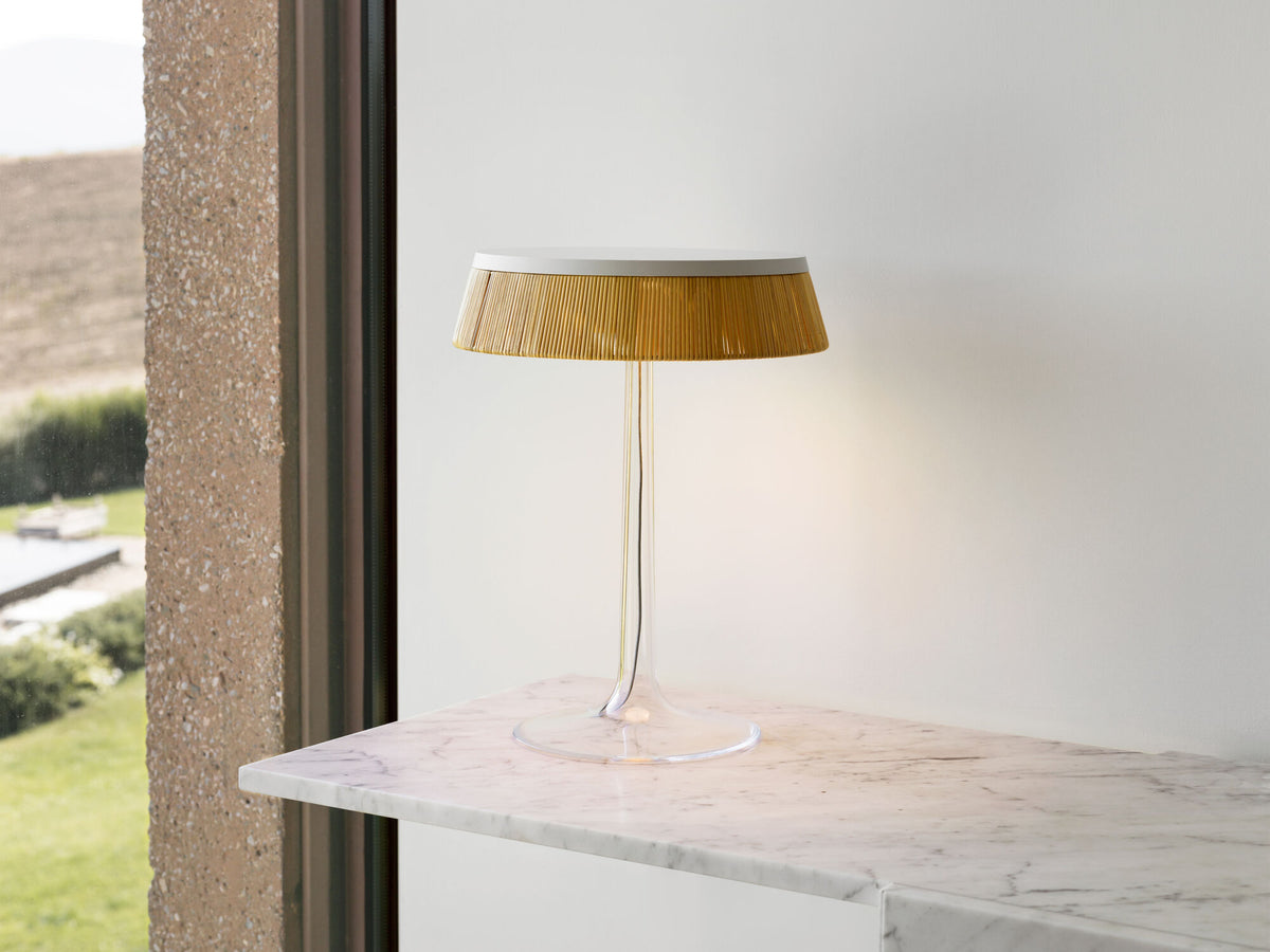 Lampe à poser Bon Jour de Philippe Starck - Flos-Blanc mat-Transparente-The Woods Gallery