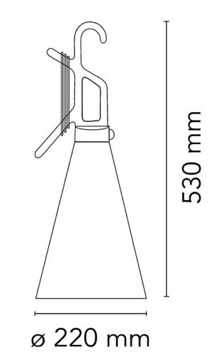 Lampe baladeuse Mayday de Konstantin Grcic - Flos-Noir-The Woods Gallery