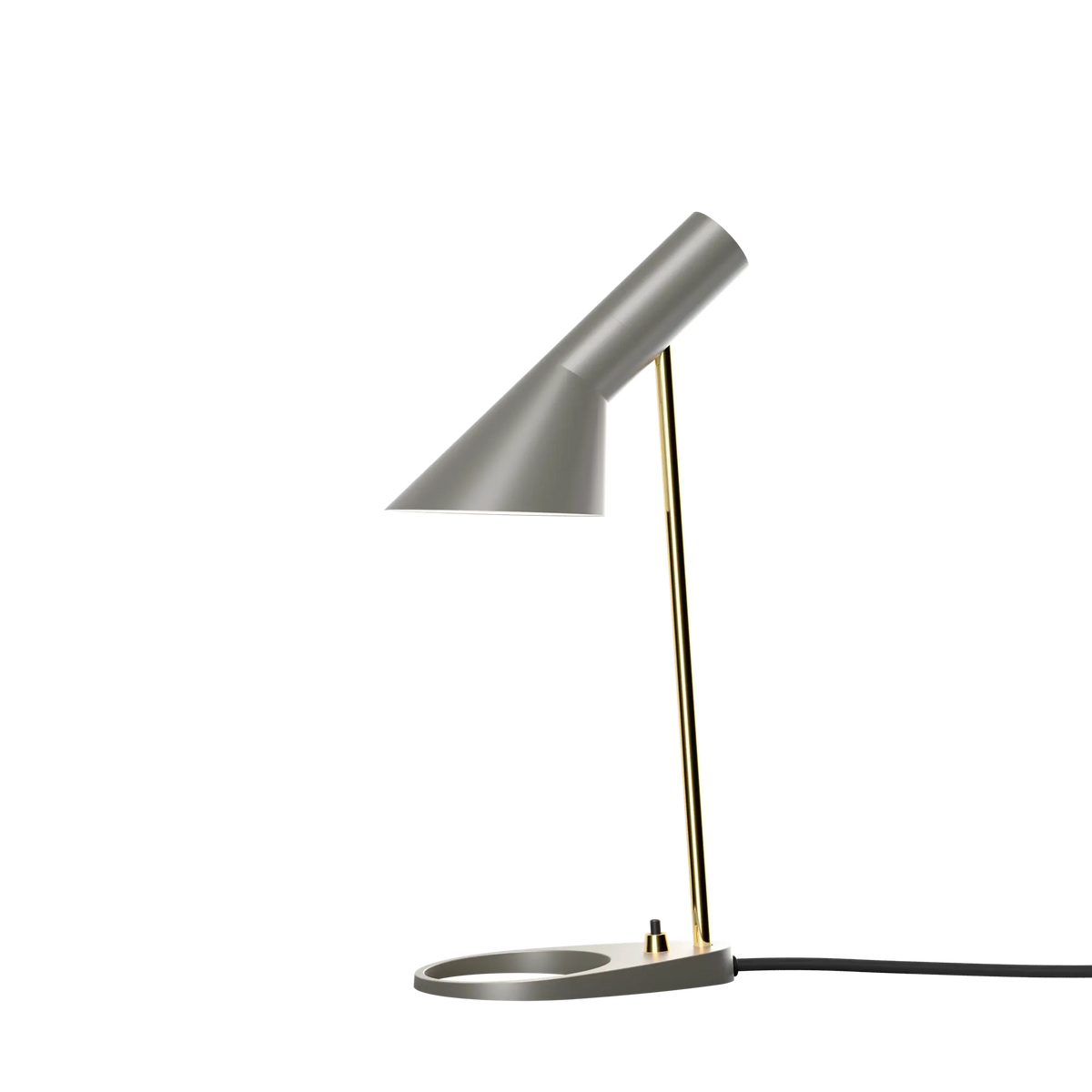 Lampe de table AJ Mini - Louis Poulsen-Laiton et gris chaud-The Woods Gallery