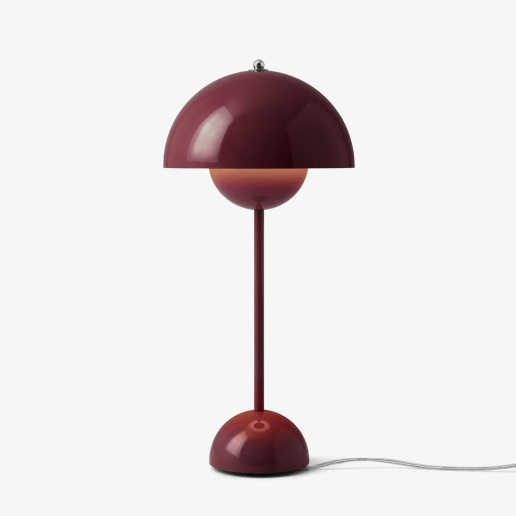 Lampe de table Flowerpot VP3 de Verner Panton - &Tradition-Dark Plum-The Woods Gallery