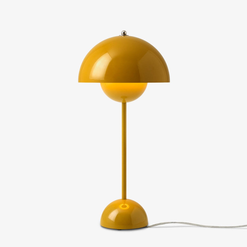 Lampe de table Flowerpot VP3 de Verner Panton - &Tradition-Mustard-The Woods Gallery
