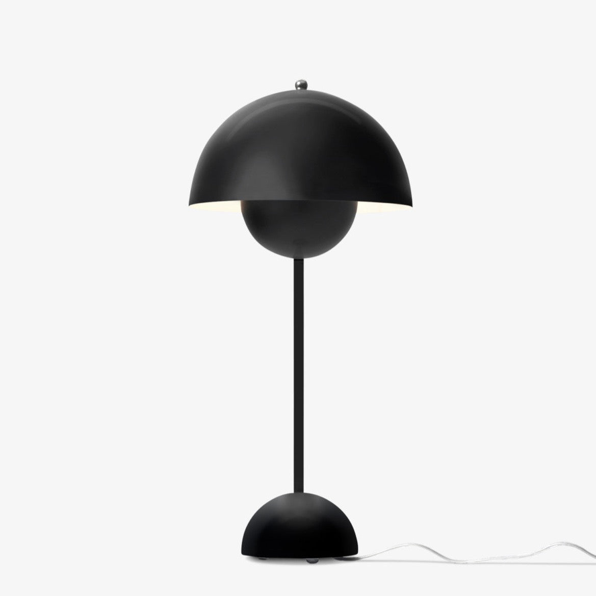 Lampe de table Flowerpot VP3 de Verner Panton - &Tradition-Noir mat-The Woods Gallery