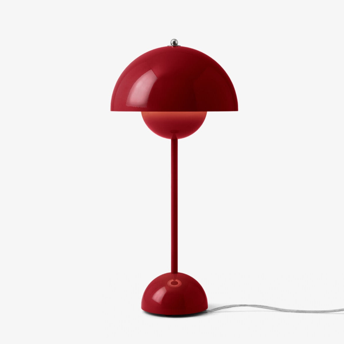 Lampe de table Flowerpot VP3 de Verner Panton - &Tradition-Rouge vermillon-The Woods Gallery