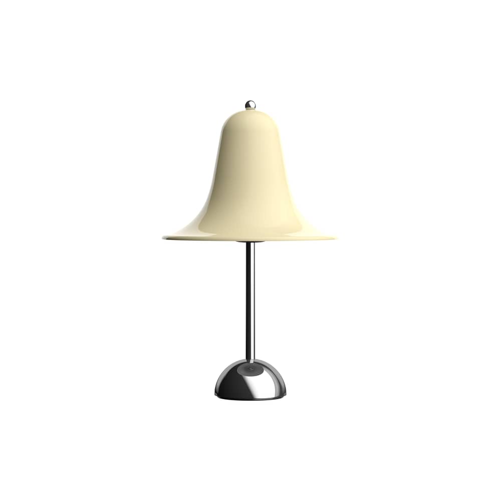 Lampe portable Pantop de Verner Panton - Verpan-Blanc Crème - Pieds Chrome-The Woods Gallery