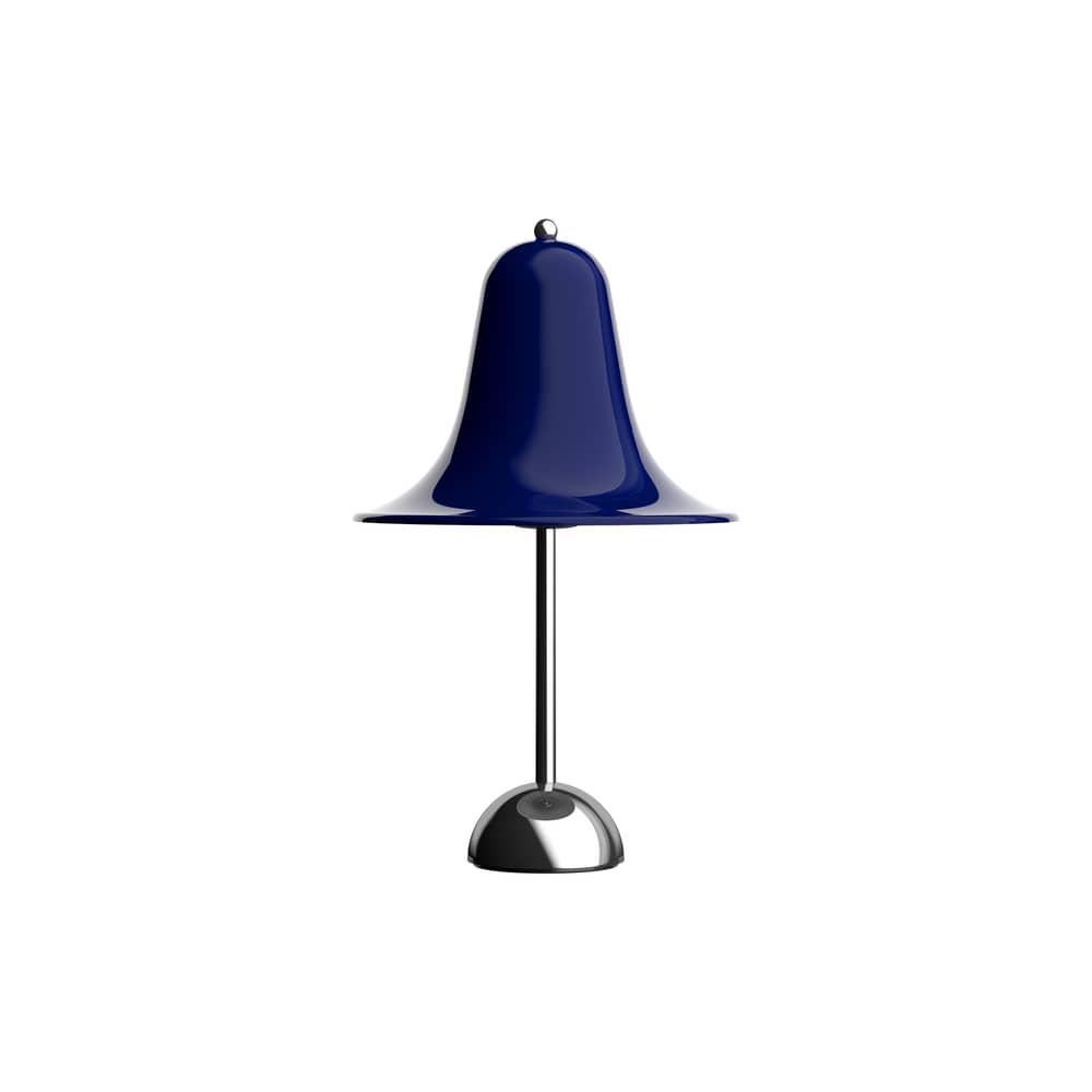 Lampe portable Pantop de Verner Panton - Verpan-Bleu nuit - Pieds Chrome-The Woods Gallery