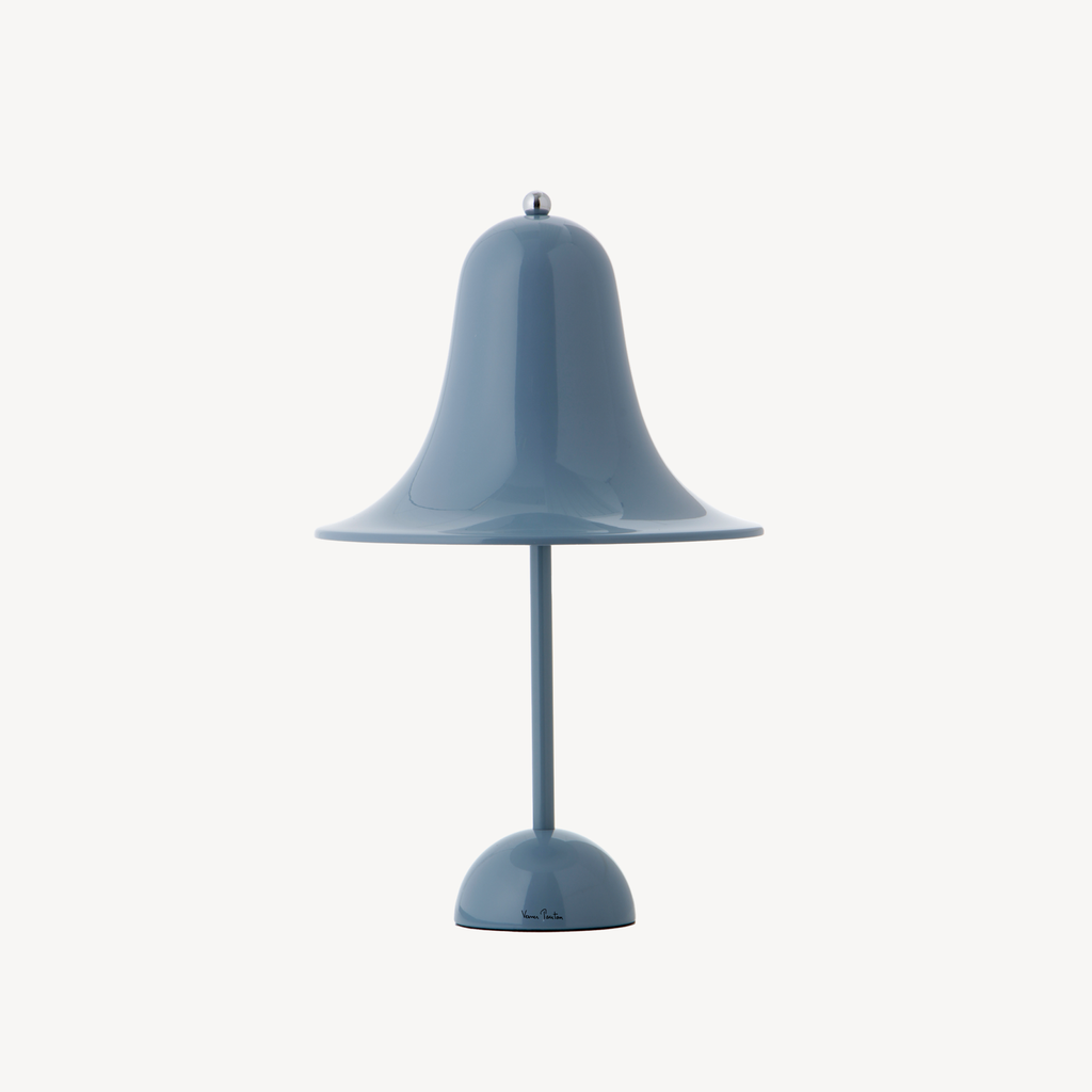 Lampe de table Pantop Ø23 de Verner Panton - Verpan-Bleu Sable-The Woods Gallery
