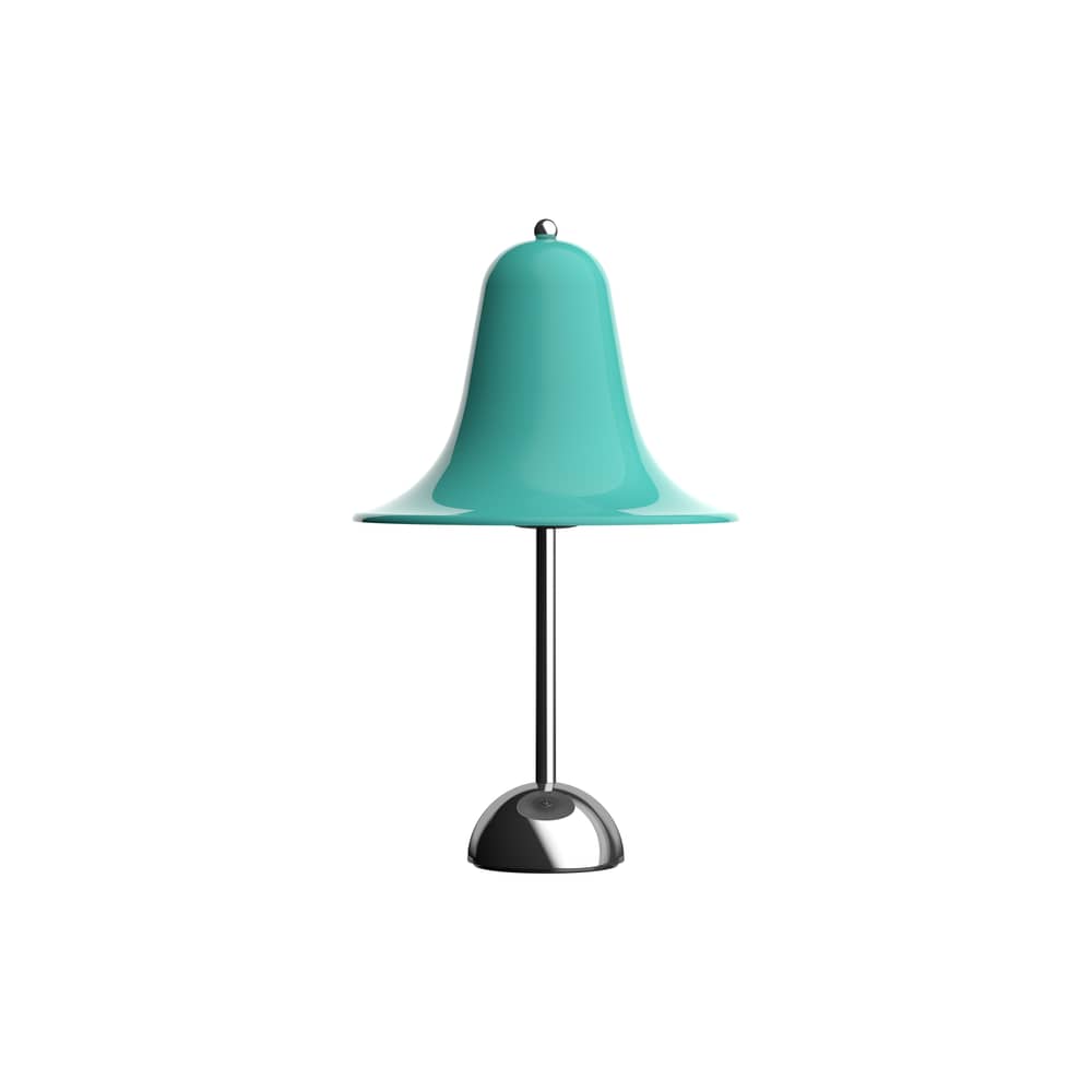 Lampe portable Pantop de Verner Panton - Verpan-Bleu Sarcelle clair - Pieds Chrome-The Woods Gallery