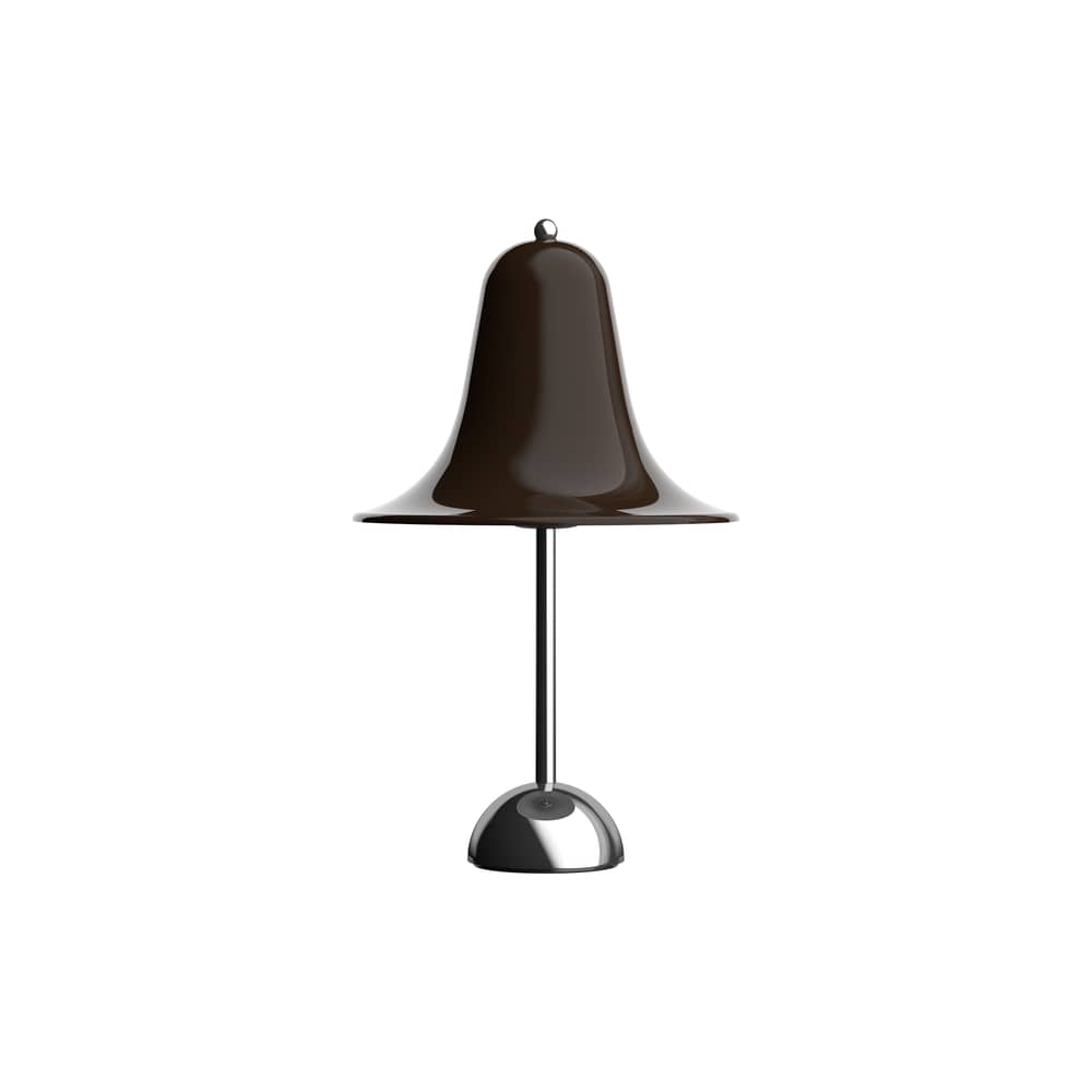 Lampe portable Pantop de Verner Panton - Verpan-Brun Profond - Pieds Chrome-The Woods Gallery