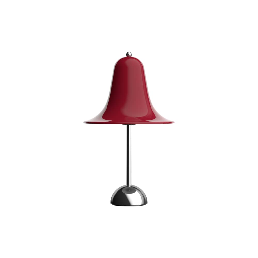 Lampe portable Pantop de Verner Panton - Verpan-Rouge Cerise - Pieds Chrome-The Woods Gallery