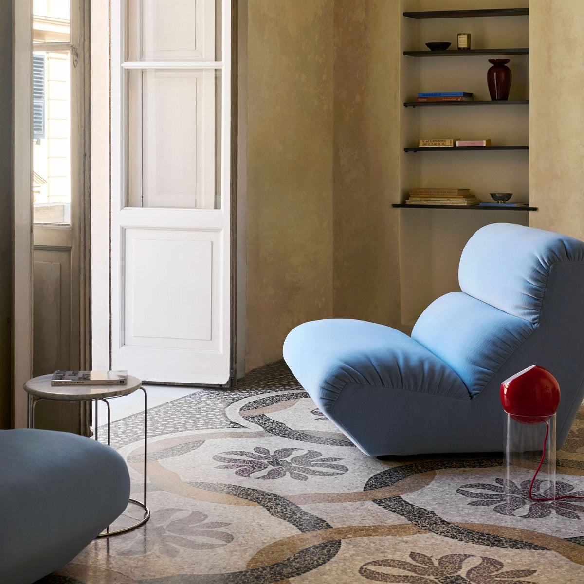 Lampe de table Topan VP14 H 46 cm - Verner Panton-Rouge vermillon-The Woods Gallery