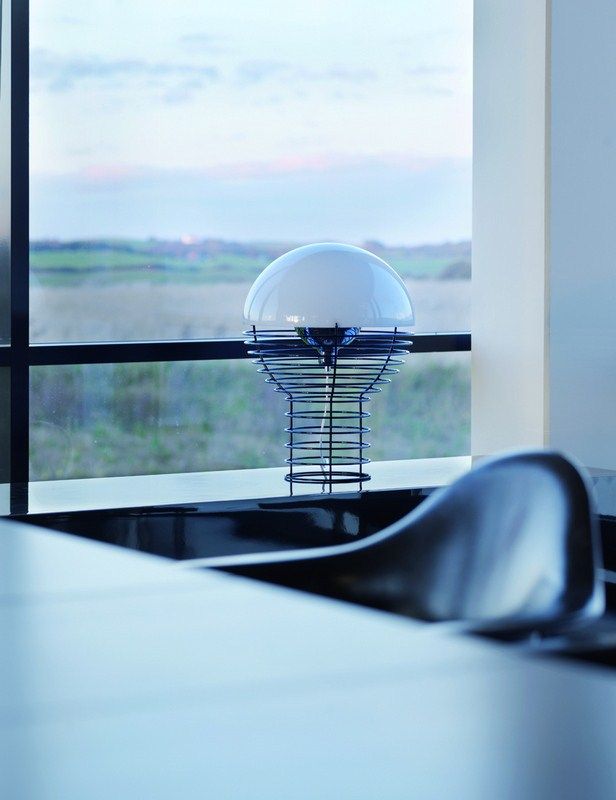 Lampe de table Wire Ø 40 cm de Verner Panton - Verpan-Blanc-The Woods Gallery