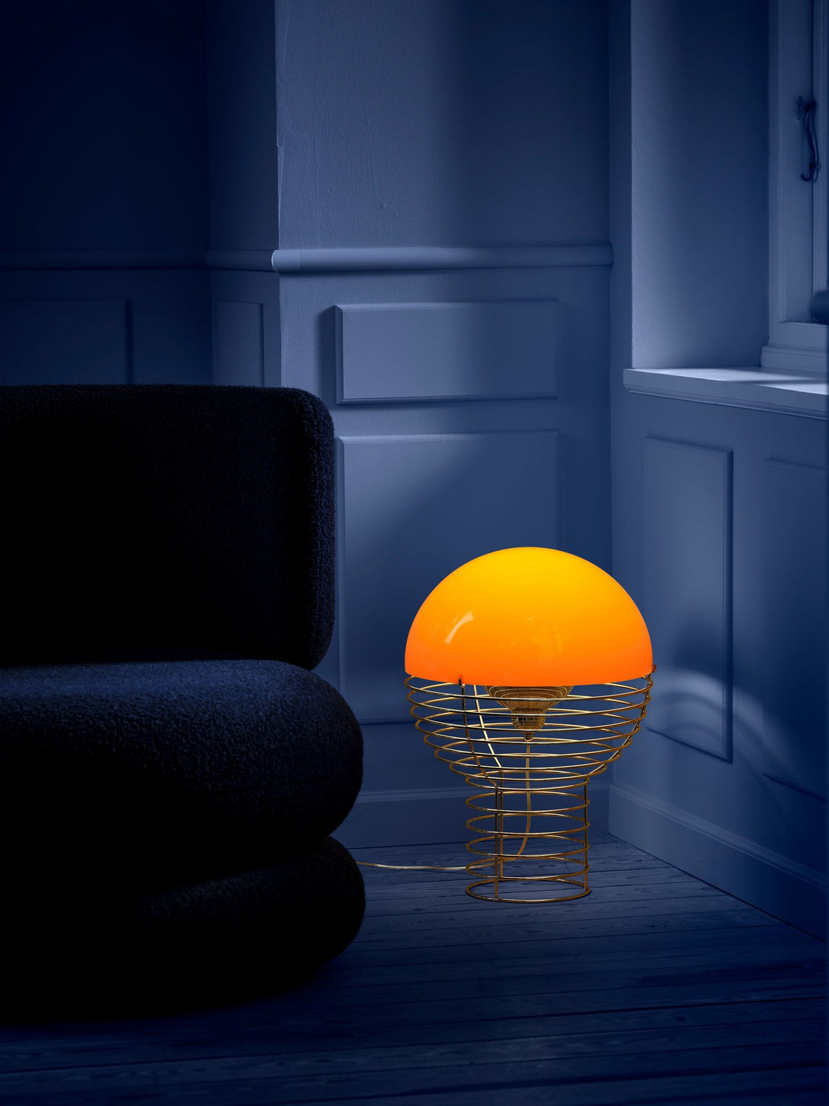 Lampe de table Wire Ø 40 cm de Verner Panton - Verpan-Blanc-The Woods Gallery