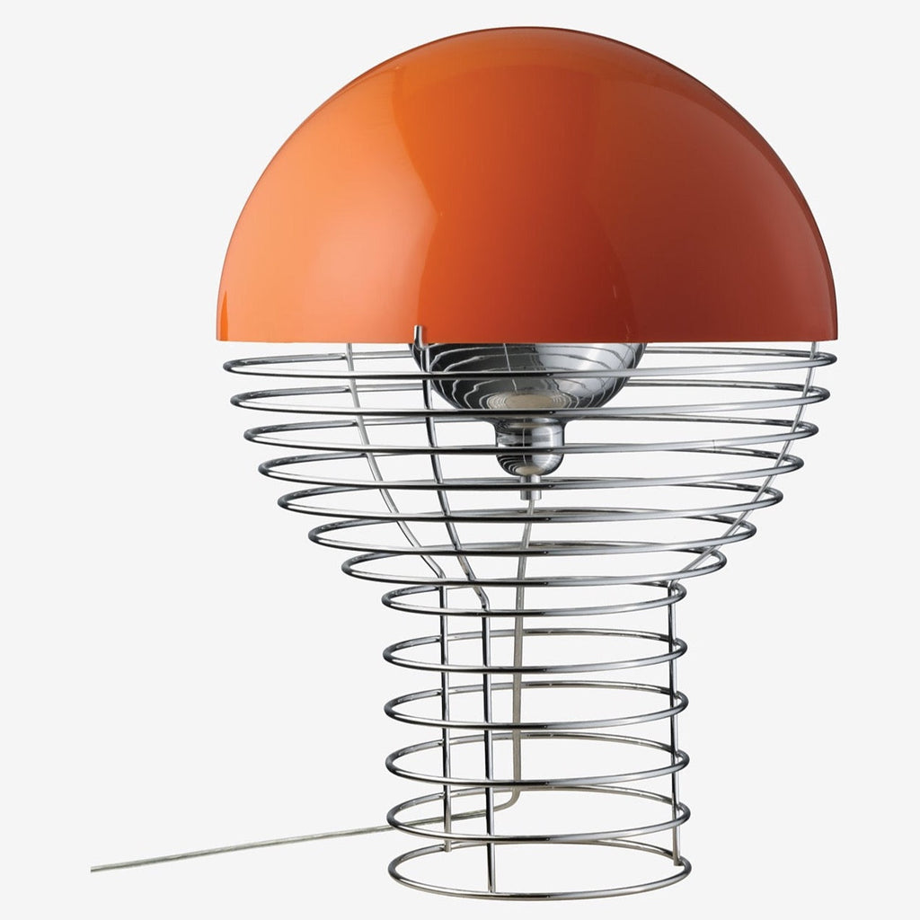 Lampe de table Wire de Verner Panton - Verpan-Orange-The Woods Gallery