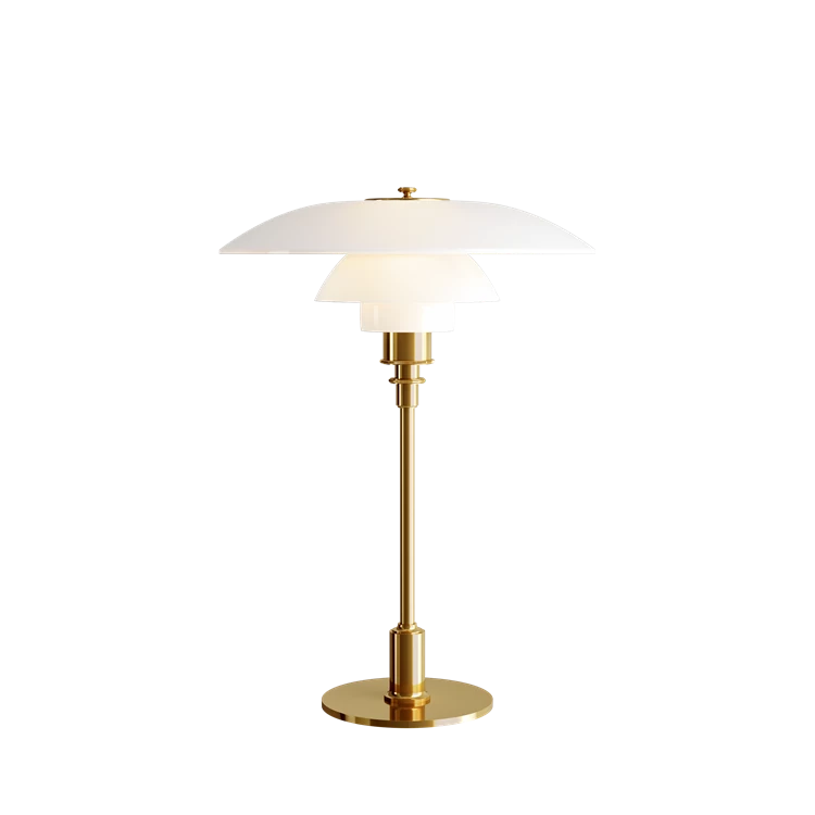 Lampe de table en verre PH 3½-2½ - Louis Poulsen-Laiton métallisé-The Woods Gallery