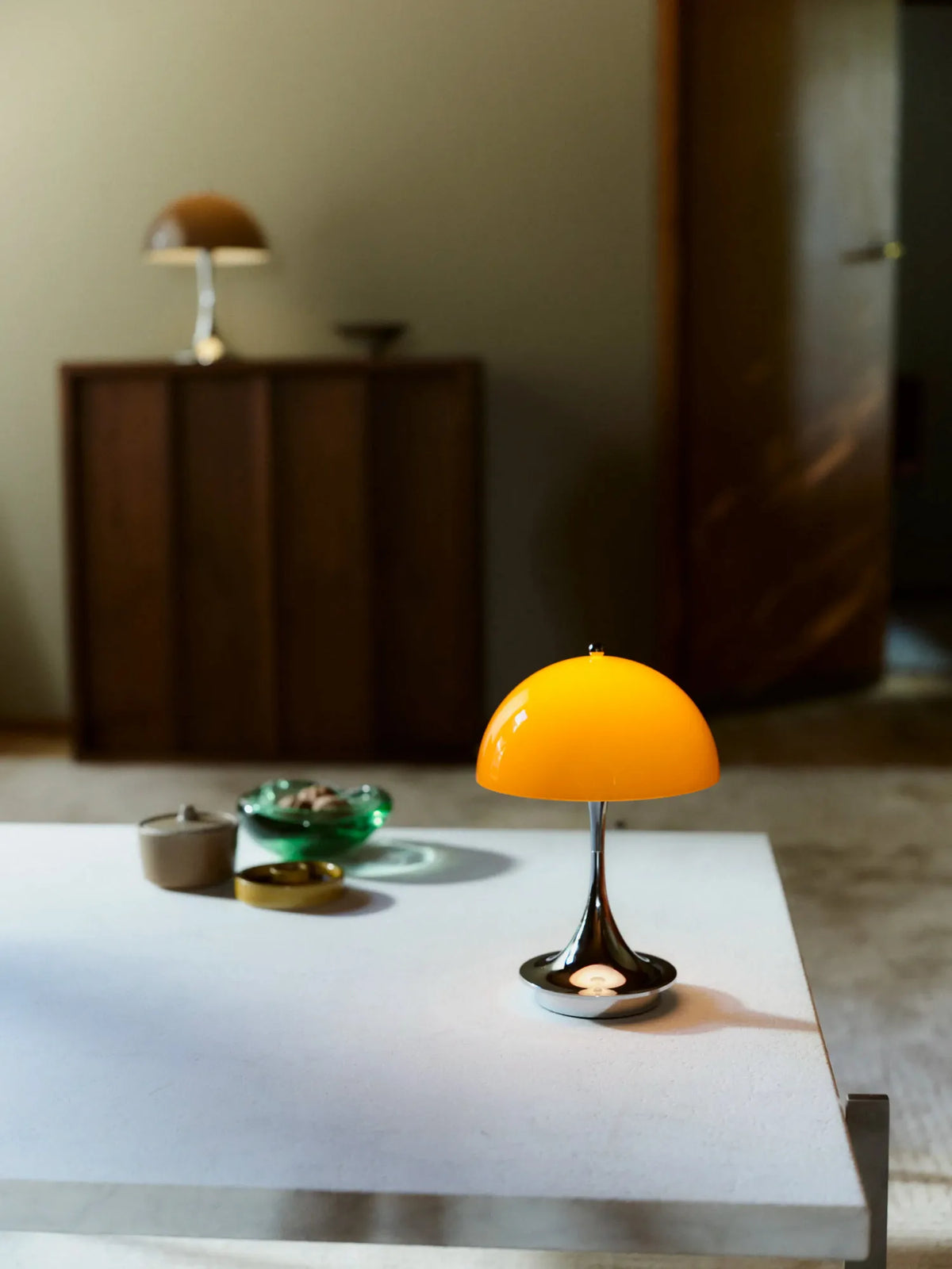 Lampe portable Panthella 160 The Originals de Verner Panton - Louis Poulsen-Orange-The Woods Gallery