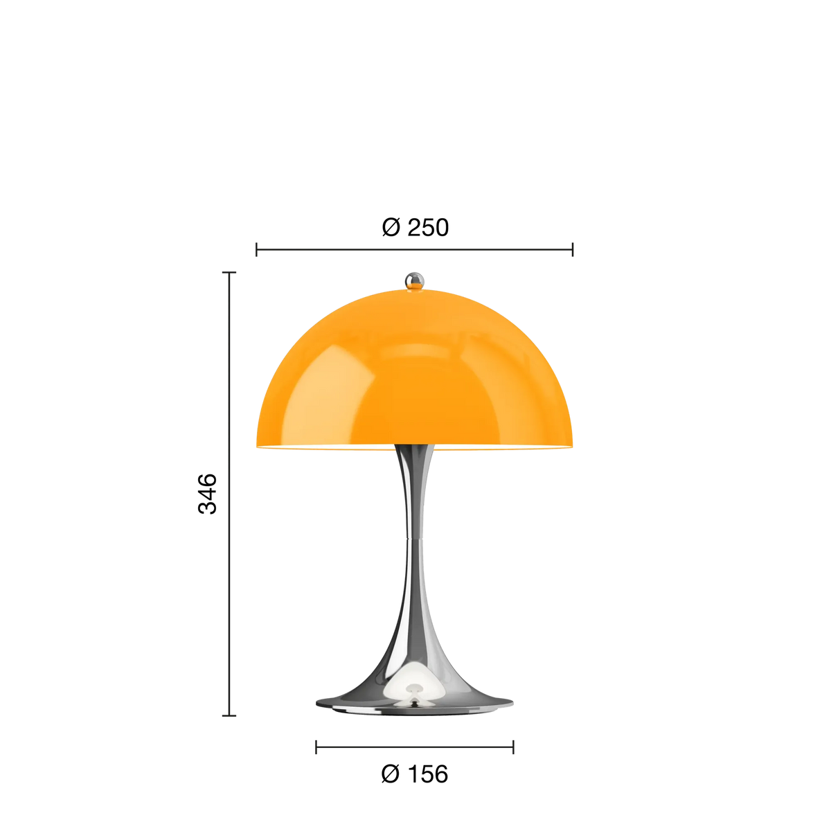 Lampe portable Panthella 250 The Originals de Verner Panton - Louis Poulsen-Vert-The Woods Gallery