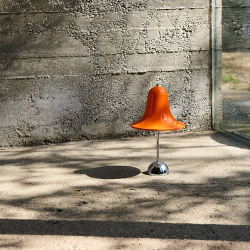 Lampe portable Pantop de Verner Panton - Verpan-Chrome-The Woods Gallery