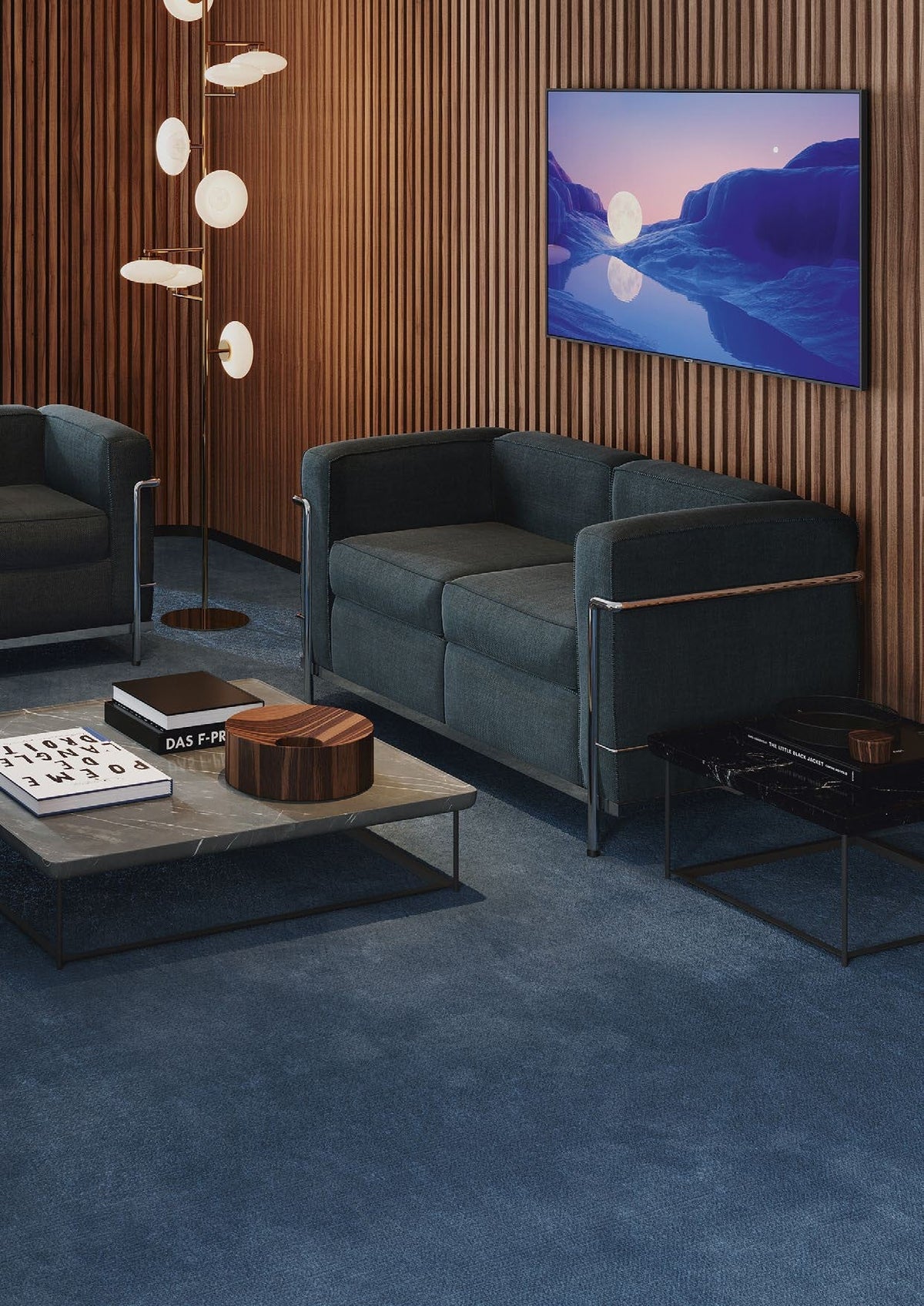 Canapé 2 Grand Confort (LC2) petit modèle, deux places - Cassina-ambiance catalogue Cassina 2026-The Woods Gallery