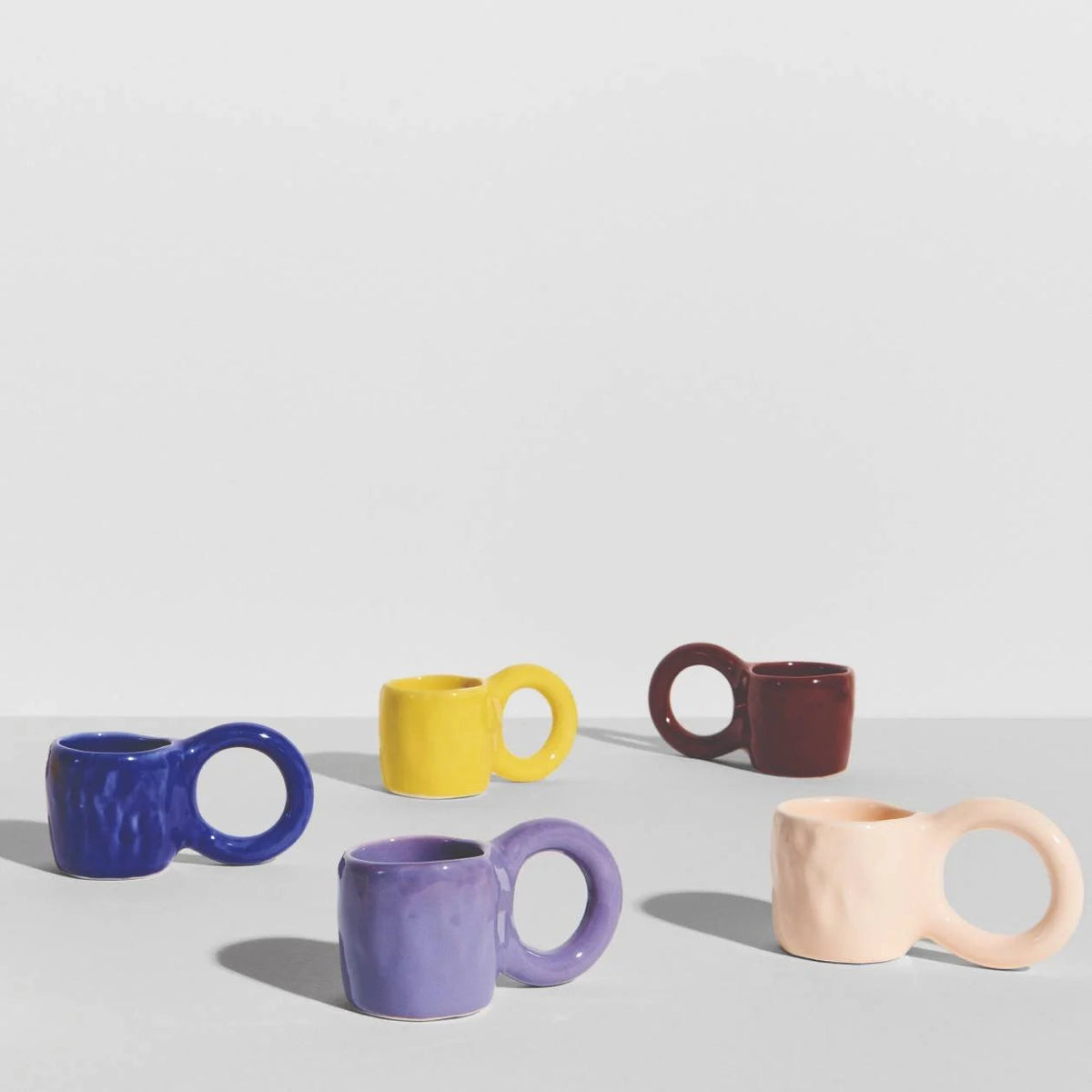 Lot de 2 Tasses à café Donut de Pia Chevalier - Petite Friture-Jaune Lemon-The Woods Gallery