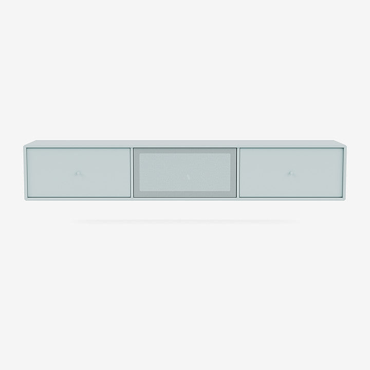 Meuble Tv Octave V par Peter J. Lassen - Montana-148 Flint-Avec rail de suspension-The Woods Gallery