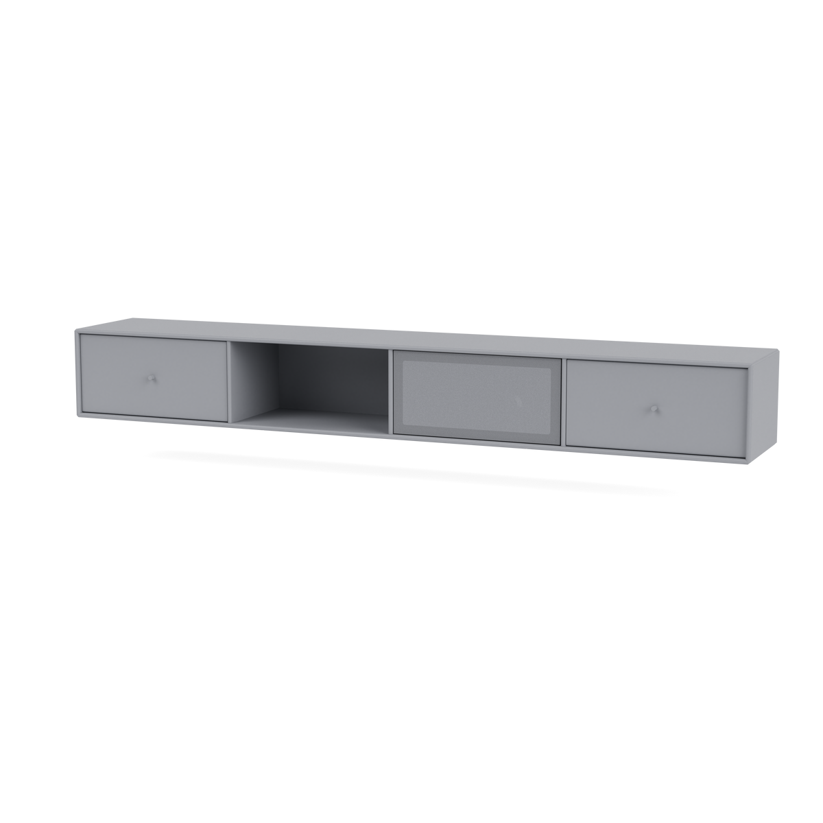 Meuble Tv Octave VII par Peter J. Lassen, laque 100 Graphic, suspendu au mur, packshot Montana