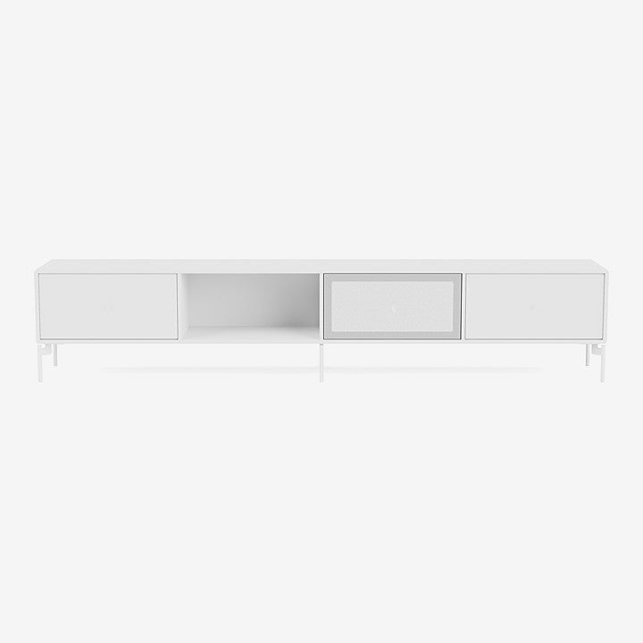 Meuble Tv Octave VII par Peter J. Lassen - Montana-101 New White-Sur pieds-The Woods Gallery