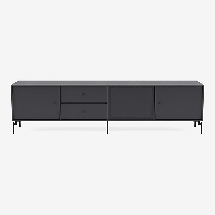 Meuble Tv Octave VIII par Peter J. Lassen - Montana-04 Anthracite-Pieds h 12.6cm-The Woods Gallery