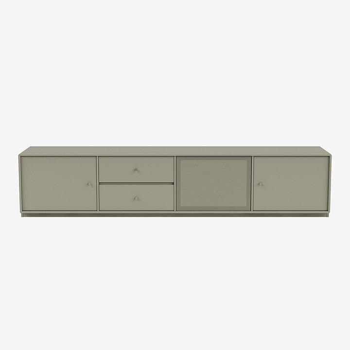 Meuble Tv Octave VIII par Peter J. Lassen - Montana-144 Fennel-Plinthe h 3cm-The Woods Gallery