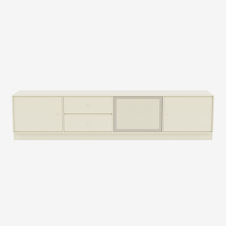 Meuble Tv Octave VIII par Peter J. Lassen - Montana-150 Vanilla-Plinthe h 7cm-The Woods Gallery