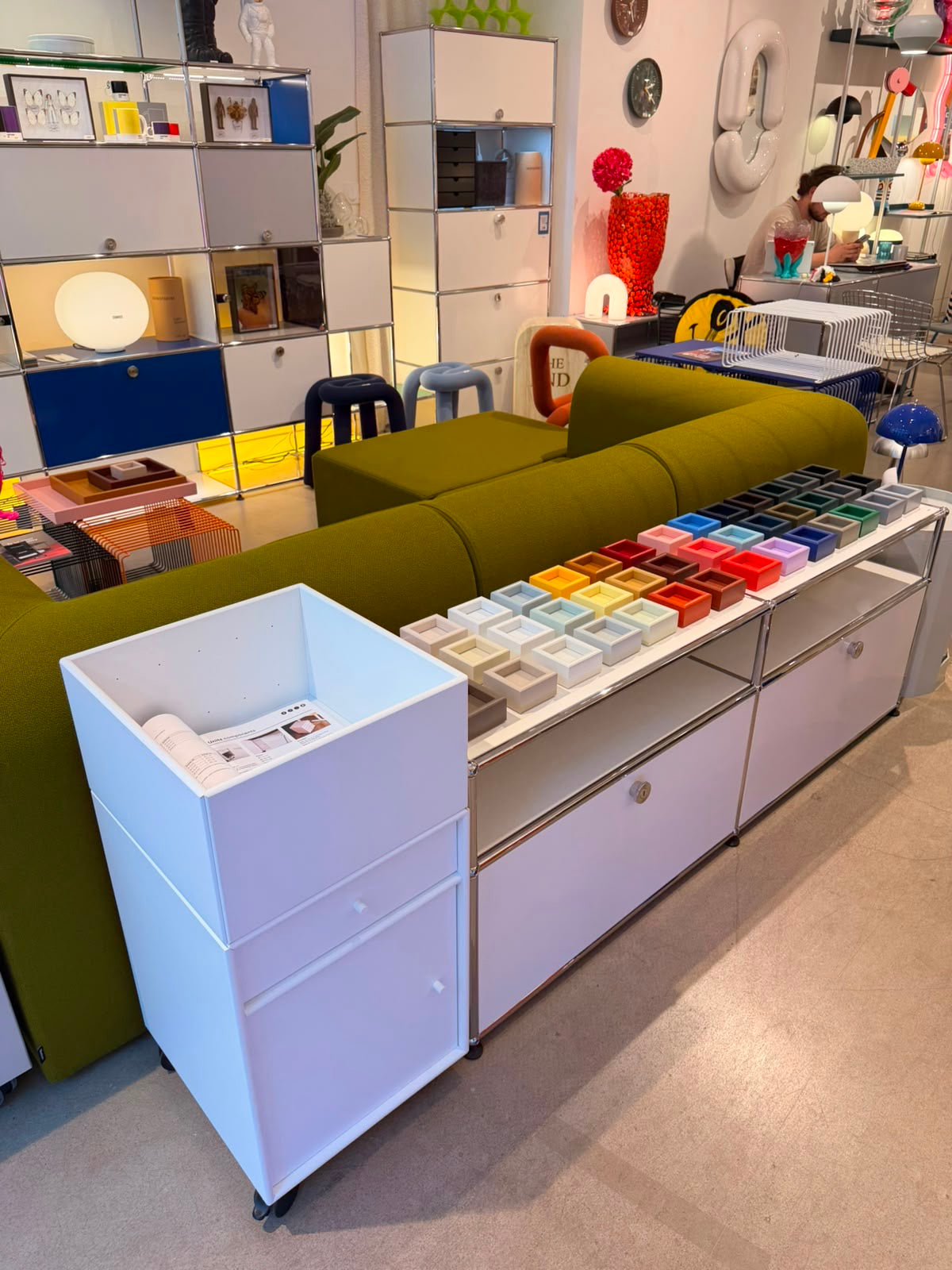 Meuble de Rangement, Meuble TV Blanc USM O2 - Usm Haller - meuble d&