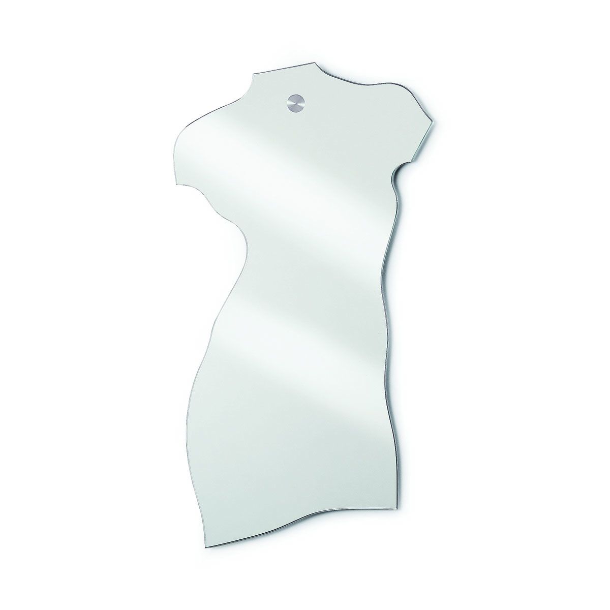 Miroir Milo de Carlo Mollino - Zanotta-découpé en silhouette féminine, sur fond blanc-The Woods Gallery
