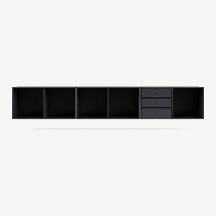 Module de Rangement Rest par Peter J. Lassen - Montana-04 Anthracite-Avec rail de suspensions-The Woods Gallery