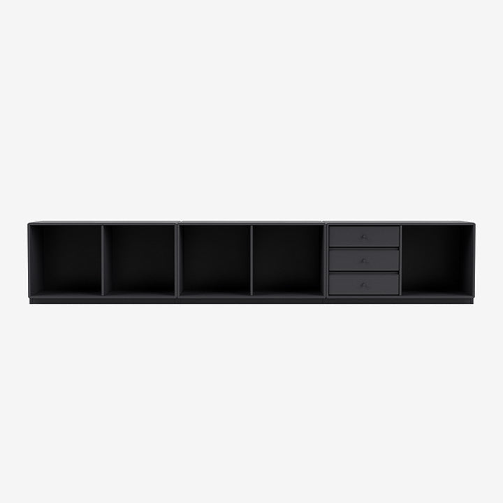 Module de Rangement Rest par Peter J. Lassen - Montana-04 Anthracite-Plinthe h 3cm-The Woods Gallery