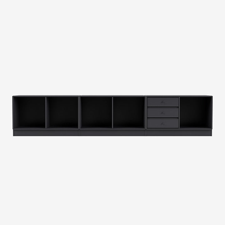 Module de Rangement Rest par Peter J. Lassen - Montana-04 Anthracite-Plinthe h 7cm-The Woods Gallery