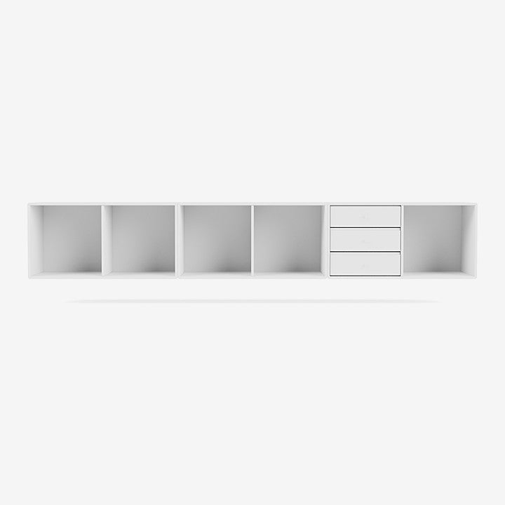 Module de Rangement Rest par Peter J. Lassen - Montana-101 New White-Avec rail de suspensions-The Woods Gallery