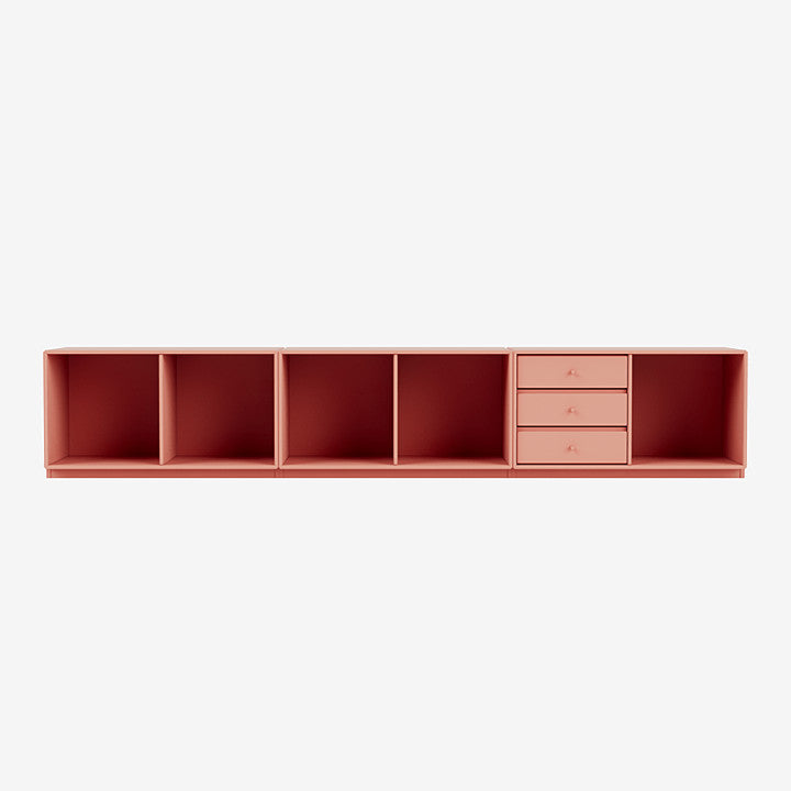 Module de Rangement Rest par Peter J. Lassen - Montana-151 Rhubarb-Plinthe h 3cm-The Woods Gallery