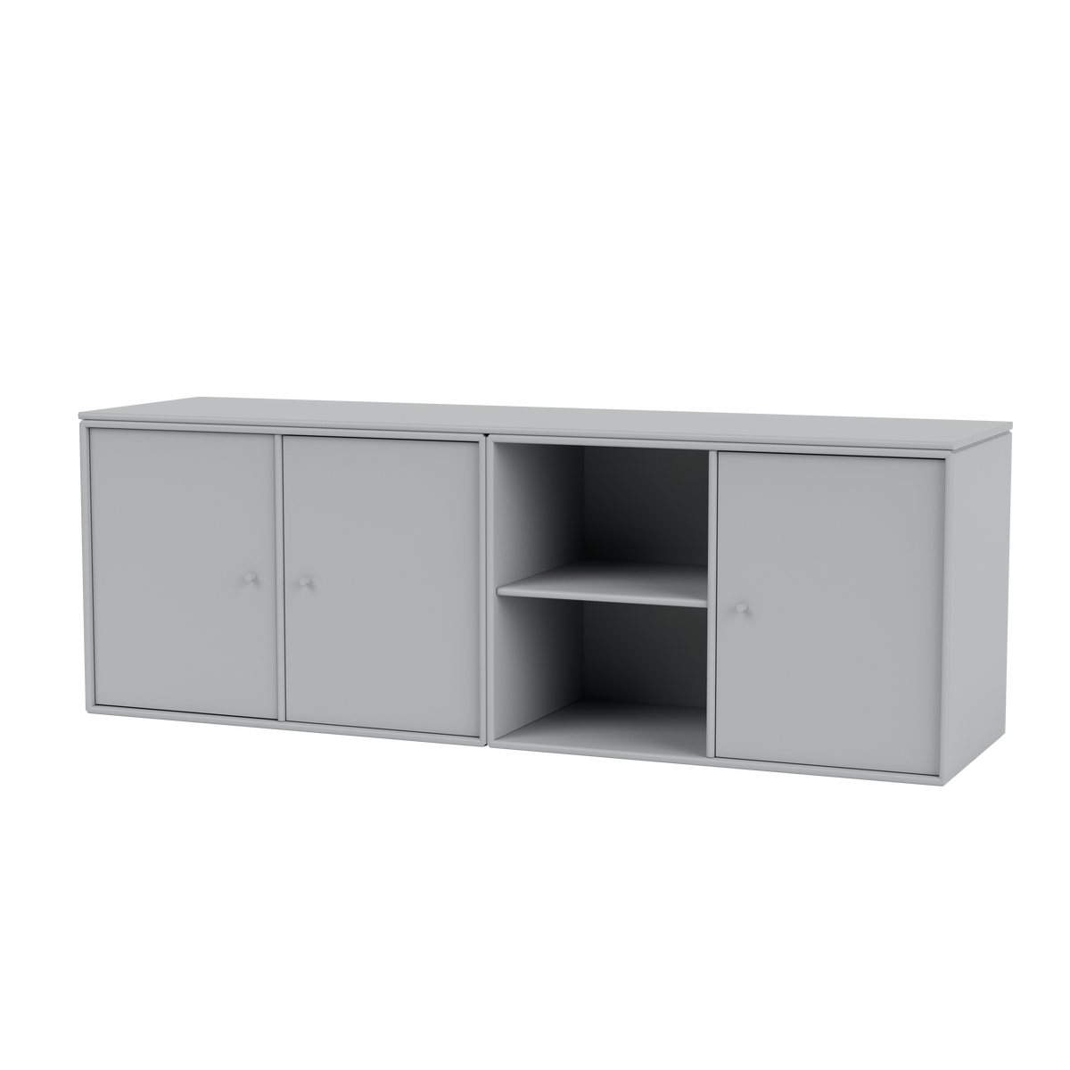 Module de Rangement Save par Peter J. Lassen, laque 02 Fjord, suspendu au mur, packshot Montana
