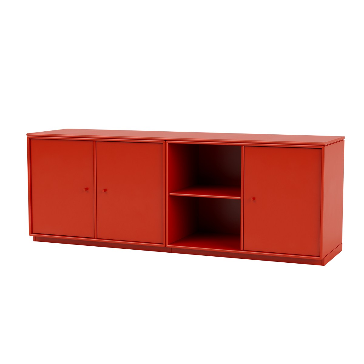 Module de Rangement Save par Peter J. Lassen, laque 145 Rosehip, sur socle de 3 cm, packshot Montana