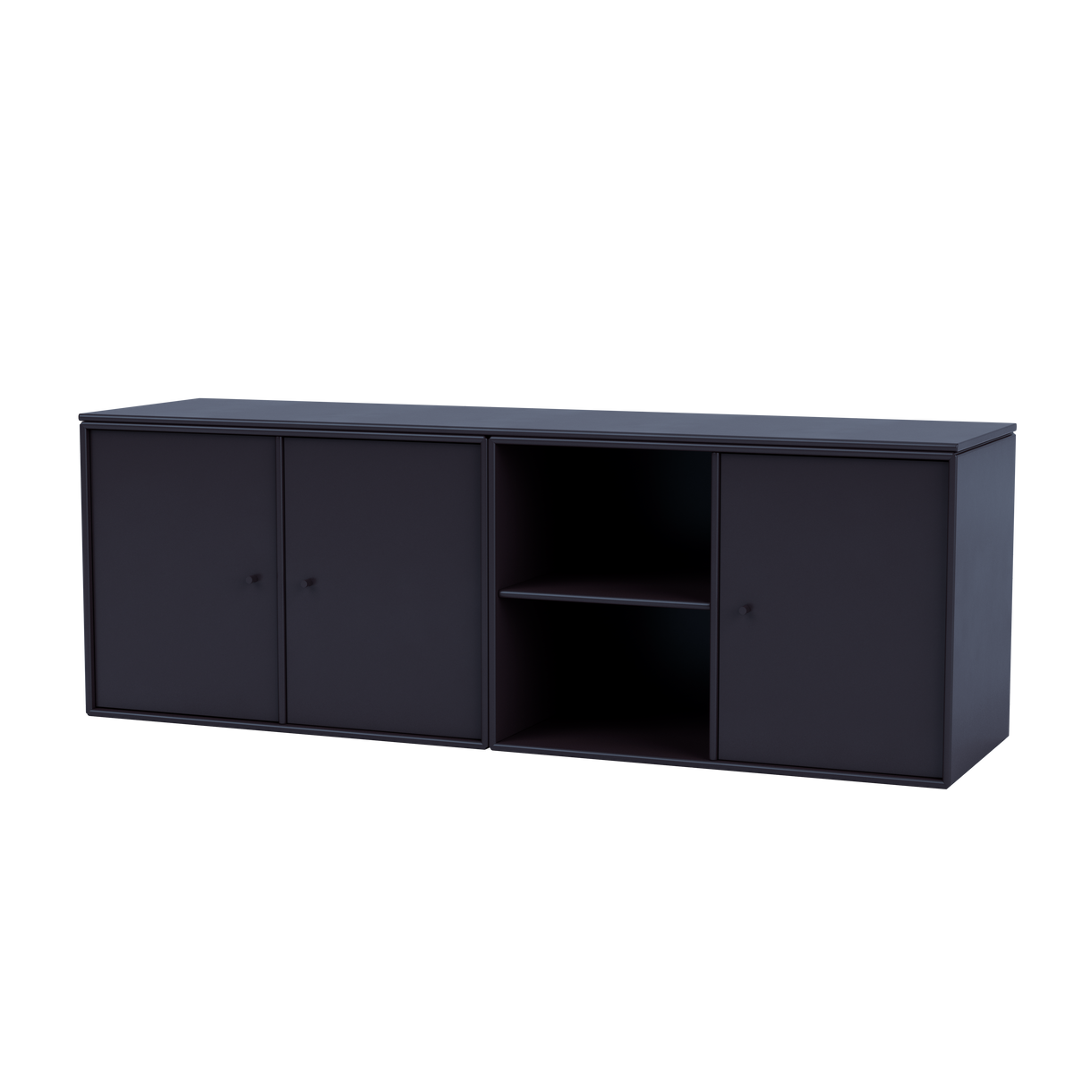 Module de Rangement Save par Peter J. Lassen, laque 147 Shadow, suspendu au mur, packshot Montana