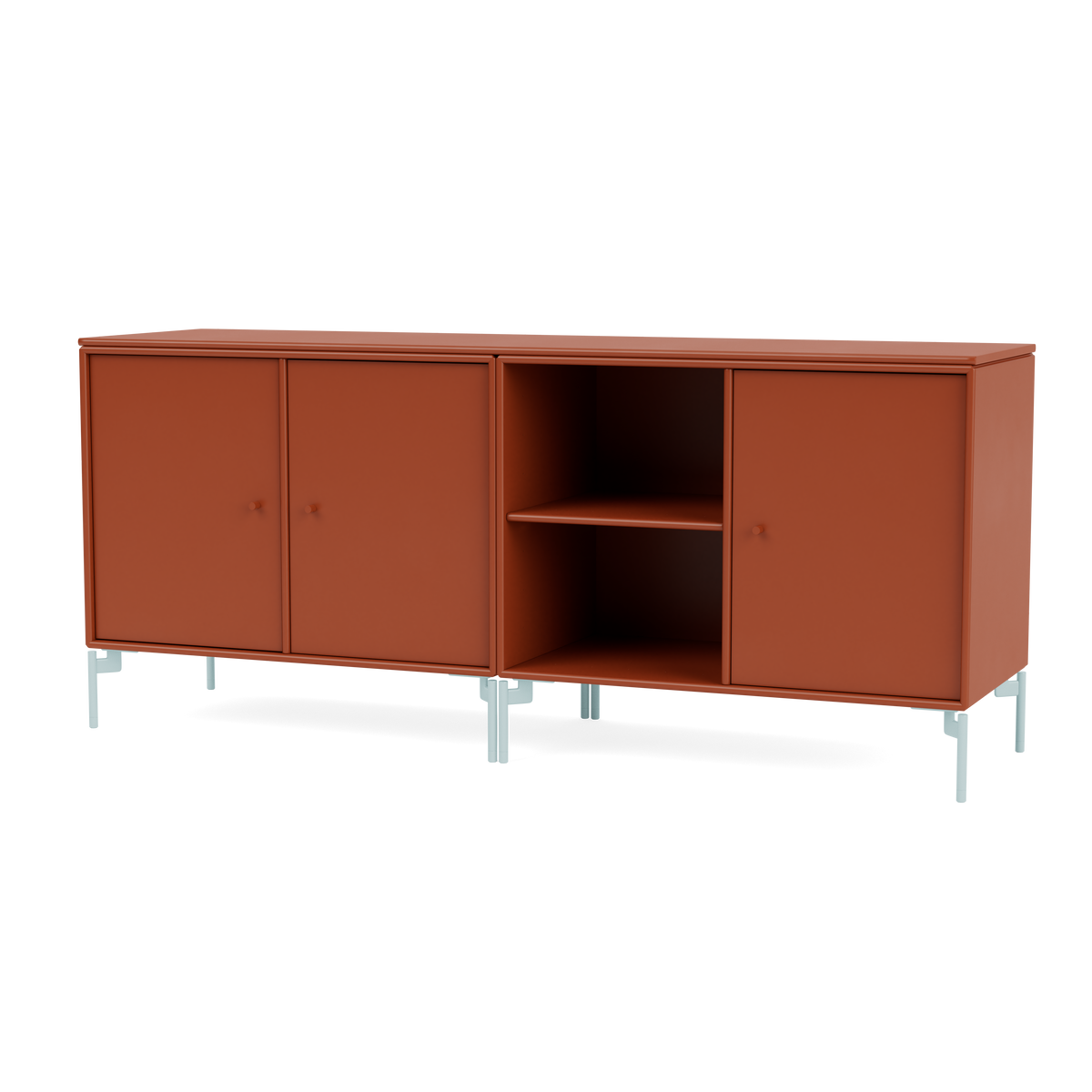 Module de Rangement Save par Peter J. Lassen, laque 162 Hokkaido, sur pieds 148 Flint, packshot Montana