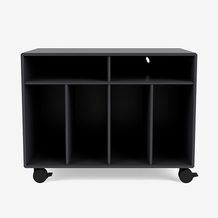 Module de Rangement Spin I par Peter J. Lassen - Montana-04 Anthracite-Roulettes h 6.8cm-The Woods Gallery