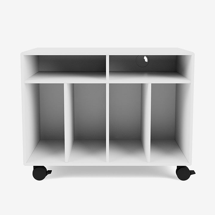 Module de Rangement Spin I par Peter J. Lassen - Montana-101 New White-Roulettes h 6.8cm-The Woods Gallery