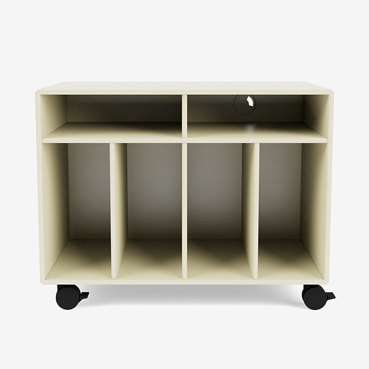 Module de Rangement Spin I par Peter J. Lassen - Montana-150 Vanilla-Roulettes h 6.8cm-The Woods Gallery