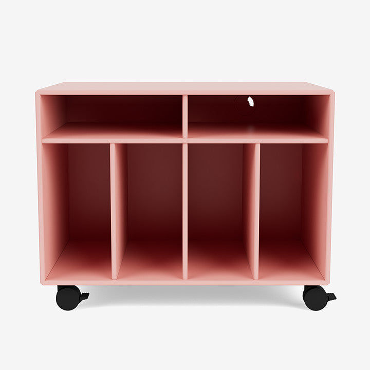 Module de Rangement Spin I par Peter J. Lassen - Montana-151 Rhubarb-Roulettes h 6.8cm-The Woods Gallery
