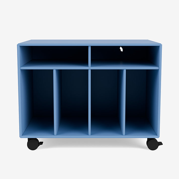 Module de Rangement Spin I par Peter J. Lassen - Montana-154 Azure-Roulettes h 6.8cm-The Woods Gallery