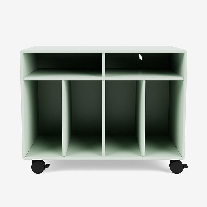 Module de Rangement Spin I par Peter J. Lassen - Montana-161 Mist-Roulettes h 6.8cm-The Woods Gallery