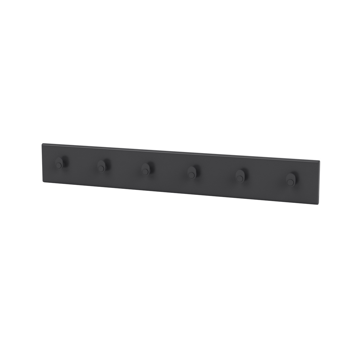 Patère K1212 Montana à 6 crochets laquée 04 Anthracite, vue de trois quarts