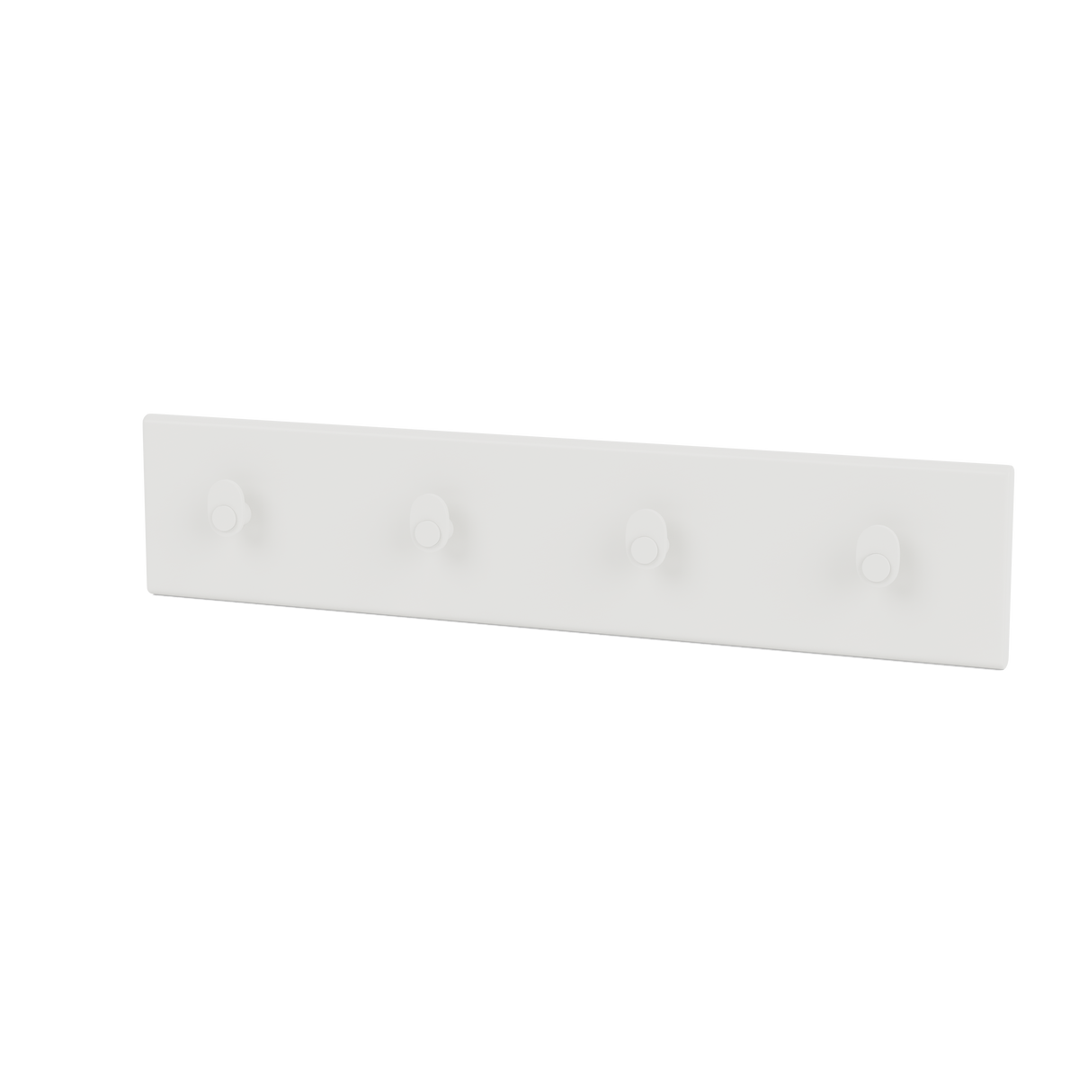 Patère K812 Montana à 4 crochets laquée 01 White, vue de trois quarts