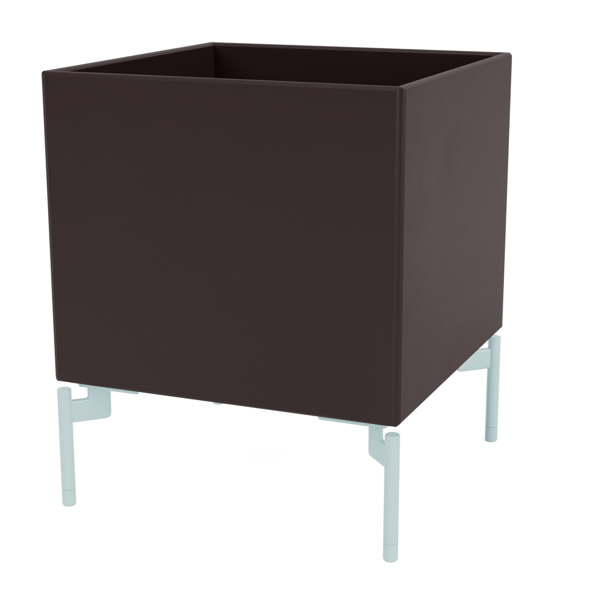 Boite de Rangement Colour Box I – S6161 par Peter J. Lassen, laque 160 Balsamic, sur pieds 148 Flint, packshot Montana