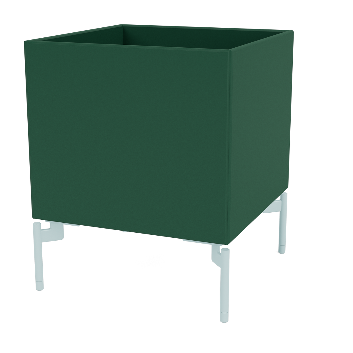 Boite de Rangement Colour Box I – S6161 par Peter J. Lassen, laque 136 Pine, sur pieds 148 Flint, packshot Montana